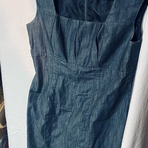 Elegant Denim Sleeveless Dress